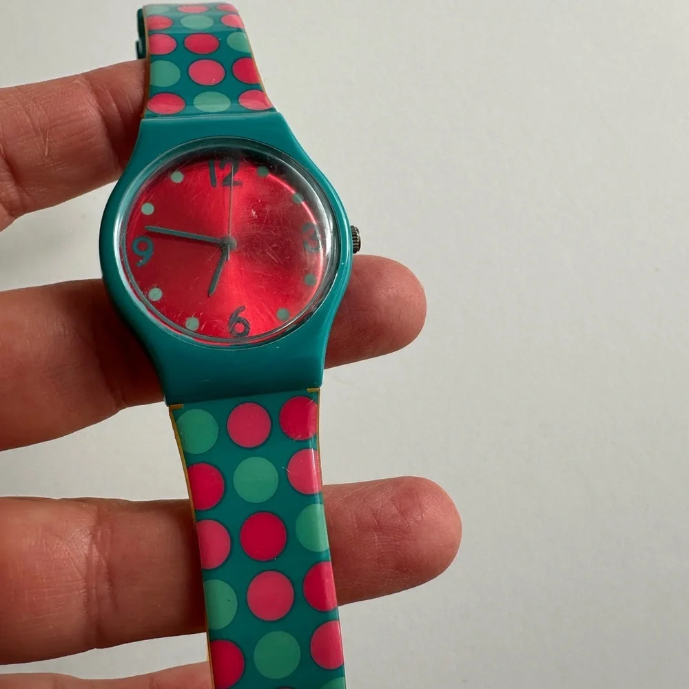 Colorful Polka Dot and Butterfly Watches set of 2